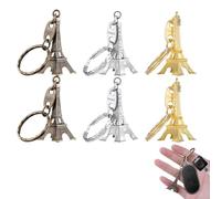 6 Pezzi Portachiavi Torre Eiffel Retrò Borsa Charms Souvenir Francesi Regali, Pendenti Torre Eiffel, Parigi Edificio Pendente Ornamento per La Chiave Della Borsa Della Borsa Della Decorazione