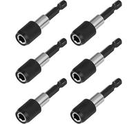 6 Pezzi Portainserti Magnetico, Porta-punte a Cambio Rapido, Prolunga per Trapano Magnetico, 1/4" 60mm Porta Inserti per Avvitatore per Cartongesso, Supporto Magnetico per Punte a Sgancio Rapido