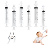 6 Pezzi Portatile Irrigatori Nasali Sicuro e Confortevole Siringa per Lavaggi Nasali Bambini in Silicone Riutilizzabile, 10 ml Set Irrigatore Nasale Bambini