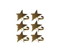 6 pezzi Portatovaglioli a forma di stella a cinque punte, anello natalizio adatto per le feste