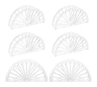 6 Pezzi Portatovaglioli a Mezzaluna Trasparente in Plastica Ps | Design Elegante e Moderno, Superficie Lucida e Liscia, per Tovaglioli Standard e Cocktail
