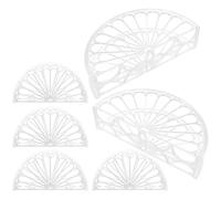 6 Pezzi Portatovaglioli Semicircolare in Plastica Elegante | Polistirene Ps, Bordo Liscio e Struttura Stabile, per Tovaglioli Standard su Banco da Pranzo