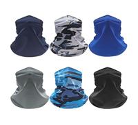 6 Pezzi Protezione Per La Bocca E Il Naso per Uomo e Donna, Multifunzionale Scaldacollo Maschera Antivento Fascia Bandana, Elastico Scaldacollo Moto Estivo per Sport All'aperto, Ciclismo e Pesca