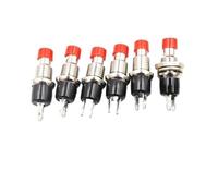 6 pezzi Pulsante rotondo piccolo PBS-110/NO PBS-111/NC 2 piedi auto-reset Nessun interruttore di blocco Pulsante interruttore 7MM miniatura Miscelazione dei colori(Yellow,PBS-111 NC)