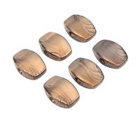 6 Pezzi Pulsanti di Accordatura in Plastica Marrone per GUI Acustica, Folk Ed Elettrica con Viti d'argento: Aggiorna il Look e la funzionalità del Tuo Strumento (Con viti d'argento, sei set)