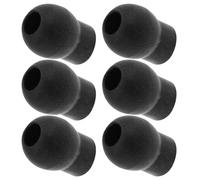 6 Pezzi Punte Auricolari Nere, in Plastica PVC, a Forma di Goccia | Tubo Auricolare e Modello a Vite, Montaggio Manuale, Presa Stabile, Minore Irritazione Cutanea