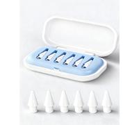 6 Pezzi Punte di Ricambio per Apple Pencil 2/1 Generazione/USB C/Pro, Punta di Ricambio con Scatola Portaoggetti e Penna di Controllo Preciso Accessori per iPad (D-6 Pezzi con Scatola Blu)