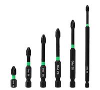 6 Pezzi Punte per Cacciavite Magnetico Set, Set di Punte per Cacciavite Magnetico Ph2 Estrattore per Vite Antiscivolo Cacciavite a Croce per Cacciavite Elettrico, Lunghezza 25-150mm