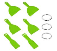 6 Pezzi Raschietto Verde, Anello Chiave Da 3 Pezzi, Raschietto In Plastica Multifunzione, Raschietto Fai-Da-Te, Raschietto Riutilizzabile, Strumento Di Raschietto D'Arte