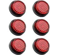 6 Pezzi Riflettore Universale Rotondo, Riflettore Circolare Sicurezza, Riflettore Rotondo Moto, Piccoli Catadiottri Posteriori Rotondi, Mini Catarifrangenti Targa, per Veicolo Elettrico Moto ECC