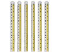 6 Pezzi Righello Dritto 30 Cm Metrico SAE In Alluminio Con Foro Giallo