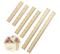 6 Pezzi Righello in Legno, Righelli Bambini,Cartoleria pittura Righello di Aiuto Alla Lettura,Regali Natale bambini regalo di ritorno a scuola ingresso