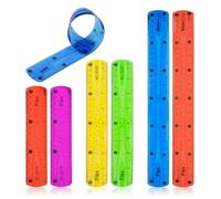 6 Pezzi righello righello 20 cm righello 30 cm righello 15 cm,Righello Pieghevole in Plastica Colorato Kit di Righello di Disegno Righello Flessibile per Scuola Cancelleria Studenti diario scuola