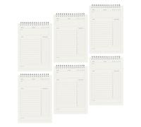6 pezzi rilegatura a doppio filo agenda giornaliera agenda giornaliera 160 pagine non datate diario notebook per pianificazione 8 x 14 cm gestione del tempo notebook