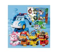(6 pezzi) Robocar Giocattolo Originale Poli Giocattolo Robot Trasformabile Modello di Auto Anime Action