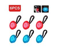(6 pezzi Rosso Blu) 3/6/9 pezzi Mini LED Luce per bicicletta per sport all'aria aperta, cerniera per