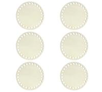 6 pezzi rotondi in legno per uncinetto - 10 cm pavimento in vimini in legno per uncinetto cerchio bianco crochet Basket base in legno naturale per cesti fai da te, accessori per fondali tascabili