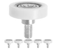 6 Pezzi Ruota Guida Cassetto M6 in Acciaio al Carbonio e Nailon | Distributori Automatici e Cassetti, Sostituzione per Mobili, Installazione Semplice, Bianco