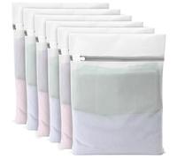 6 Pezzi Sacchetti Lavatrice Biancheria, 40 x 30 cm Rete per Bucato Riutilizzabile con Chiusura Lampo, Durevoli Sacchetti Rete Biancheria, per Camicette Delicate, Biancheria Intima, Maglieria, Calze
