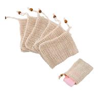 6 pezzi Sacchetti sapone in sisal,Esfolianti in Sisal Naturale Sacchetti,Coulisse Salvasapone,Adatto per il bagno, esfoliante,Facile da trasportare, per insaponare o asciugare il sapone