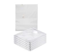 6 Pezzi Sacchetti Sottovuoto Vestiti, Buste Sacchi Sottovuoto Trasparente Per Vestiti Piumone (70X120cm)