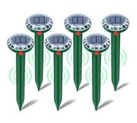 6 Pezzi Scaccia Talpe Ultrasuoni Solare,Scaccia Talpa con Impermeabile,Dissuasori per Talpe Professionali,Respinge Le Gopher,Serpente per Giardini e Prati(Verde)