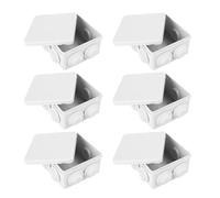 6 Pezzi Scatola Derivazione Esterna, IP55 Impermeabili Scatola Elettrica Esterna, Cassetta Derivazione Esterno in ABS, Bianca 85x85x50mm