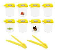 6 Pezzi Scatola Osservazione Insetti Scatola di Osservazione degli Insetti Portatile con Ingranditore Insetti con 2 Pinzette Outdoor Bug Catcher Kit per Bambini Naturale Educativo Scienza