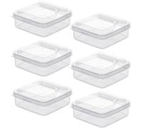 6 pezzi scatole a fette di formaggio trasparenti casse di burro a fette di