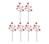 6 Pezzi Scelte a Cuore di San Rami Floreali Composizione di Fiori Cuore