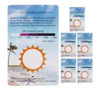 6 Pezzi Schede Indicatrici UV in PVC per Controlli Luce e Sole | Cambio Colore Visivo, Leggere e Pratiche, per Verifica Lampade e Controllo Esposizione in Viaggio
