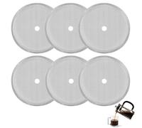 6 Pezzi Schermo del Filtro del Caffè, Filtro per Pressa Francese 1 L, Schermo Filtrante di Ricambio per Pressa Francese, Filtro di Ricambio per Pressa Francese 1000 ml / 34 oz / 8 Tassen