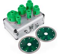 6 Pezzi Sega a Tazza Diamantati 25/25/40/45/50/68mm Punte Diamantate con 2 Lame