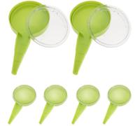 6 Pezzi Seminatrice Manuale Portatile in Plastica Verde | Struttura Leggera e Pratica, Fori Differenziati per Varie Misure, Uso in Giardino e Orto