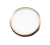 6 pezzi semplici bottoni con gambo dorato in metallo bianco nero 11/15/18/20/13/25 mm per cappotto,Bianco,23 millimetri