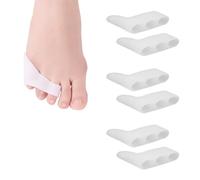 6 Pezzi Separatore Dita Piede, Separatori Mignolo Piede, Distanziatori Dita Piedi Silicone, Proteggi Dita Piede, Separatore Mignolo a Tre Fori per Sollievo Piedi Pressione Dolore