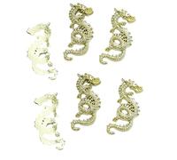 6 Pezzi Serpenti Draghi Ciondoli In Metallo Con Strass Per Manicure