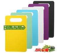 6 Pezzi Set 29 * 19 cm Tagliere Plastica Da Cucina, Tagliere antibatterico,Tagliere Antiscivolo,Tagliere In Plastica,Taglieri Per Pane, Verdura, Verdura, Carne, Senza BPA, lavabili In lavastoviglie