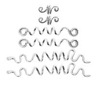 6 Pezzi Set Accessori per Trecce a Spirale in Lega Argento | Stile Chic, Non Facile da Deformare Né da Rompere, per Fissare e Impreziosire Trecce e Acconciature