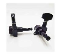 6 Pezzi/set Chitarra Elettrica Autobloccanti Meccaniche Paletta Testa Quadrata Quasi Piccola Copertura Piatta Completamente Chiusa(Black,6R)