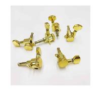 6 Pezzi/set Chitarra Elettrica Autobloccanti Meccaniche Paletta Testa Quadrata Quasi Piccola Copertura Piatta Completamente Chiusa(Gold,6L)