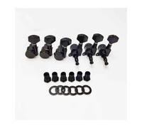 6 Pezzi/set Chitarra Elettrica Autobloccanti Meccaniche Paletta Testa Quadrata Quasi Piccola Copertura Piatta Completamente Chiusa(Black,3R3L)