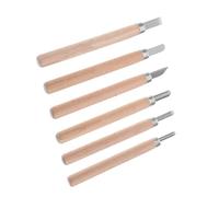 6 Pezzi Set di Coltelli da Intaglio per Legno per Principianti | Lame Ben Sagomate, Resistenza All’abrasione e Buona Tenacità, per Pioppo, Ontano, Pietra Ollare e Linoleum