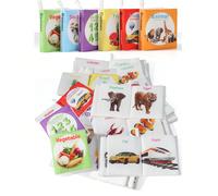 6 pezzi Set di libri di stoffa per l'educazione precoce dei neonati - Giocattoli cognitivi impermeabili e resistenti agli strappi per bambini da 0 a 6 mesi, 6 temi con carta stropicciabile per l'addes