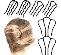 6 pezzi set di pettini in plastica - Forcine a forma di U con denti per acconciature raccolte - Accessori per capelli in stile vintage per donne con capelli ricci o normali - Senza profumo, adatti per