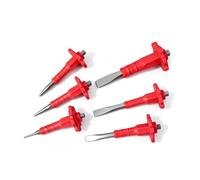 6 Pezzi Set di Punzoni Robusto | In Acciaio Al Cromo Vanio, Set di Punzoni e Scalpelli con Custodia, Trattato Termicamente, per Edilizia, Cantiere, Officina