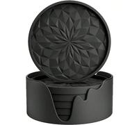 6 pezzi/set di sottobicchieri rotondi in silicone di colore solido e stile minimalista, tappetini termoisolanti e antiscivolo con base, adatti per tazze, tazze da caffè, per cucina, tavolo da pranzo, 