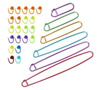 6 pezzi Set di supporto per punti, fermata a maglie, dimensioni in alluminio colorate, set di supporto punto uncinetto, marcatori per ferri da maglia, spille di sicurezza fai da te