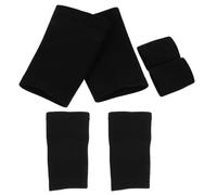 6 Pezzi Set Protezioni Sportive, Ginocchiere e Polsi Nere | Poliestere, Nylon e Spandex, Vestibilità Elastica, Copertura Completa, per Educazione Fisica e Palestra Scolastica