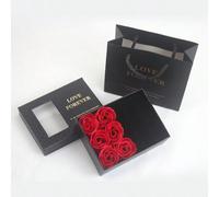 6 pezzi Set regalo con profumo di rose da sogno (tema farfalla), con scatola portaoggetti in carta rivestita in rosso, nero, rosa, adatto per San Valentino, scatola portaoggetti per Capodanno nero,2 p